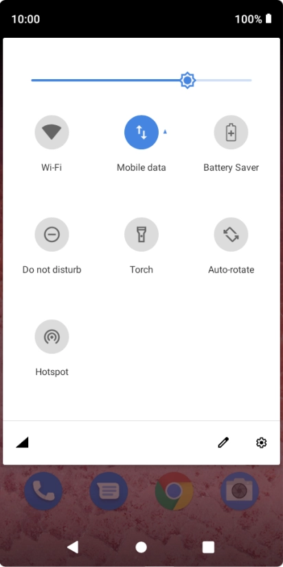 Press the settings icon.