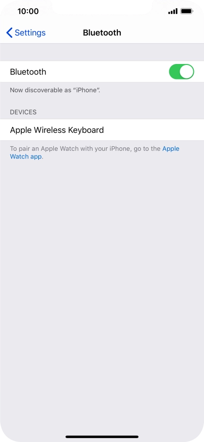 Press the required Bluetooth device and follow the instructions on the screen to pair the device with your phone.