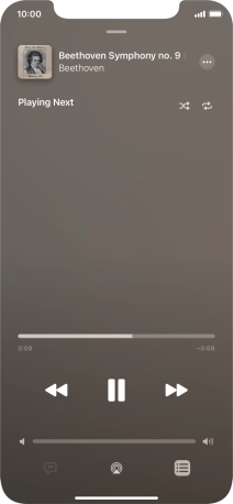 Press the shuffle icon to turn the function on or off.