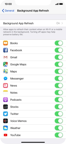 Press Background App Refresh.