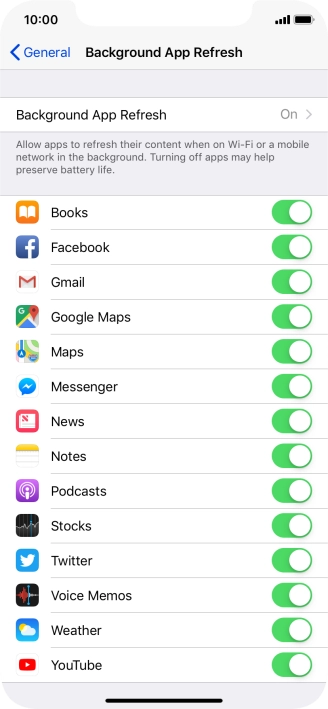 Press Background App Refresh.