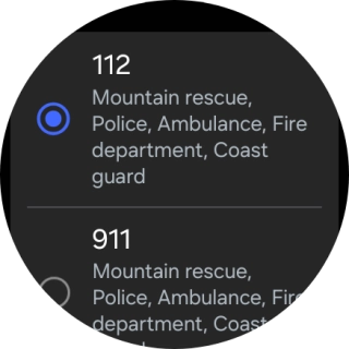 Press the required setting.