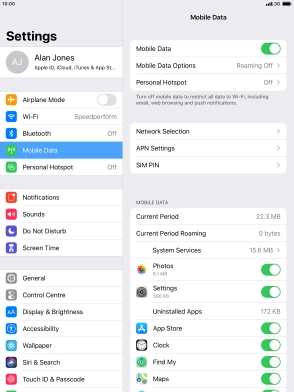 Press the indicator next to 
