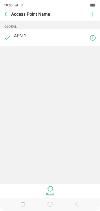 Press the new data connection icon.