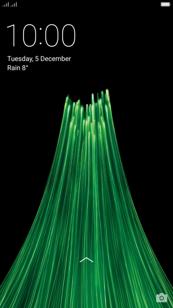 Slide your finger upwards on the screen.