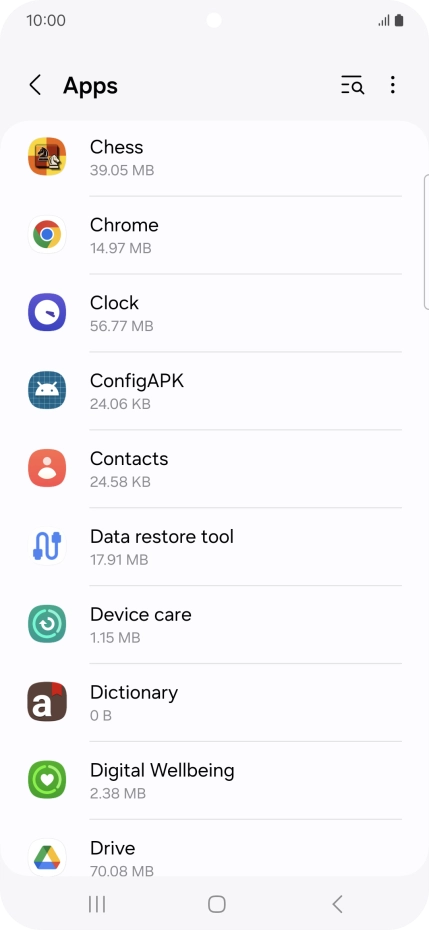 Press the required app.