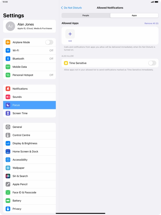 Press the indicator next to 