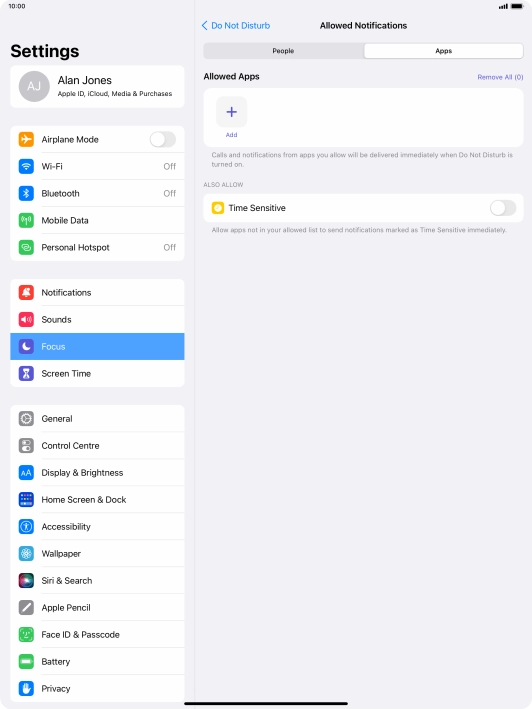 Press the indicator next to 