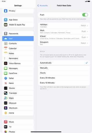 Press the indicator next to 