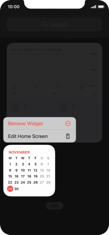 Press Remove Widget.