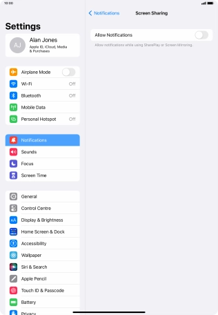 Press the indicator next to 