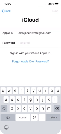 Press the field next to 