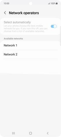 Press the required network.