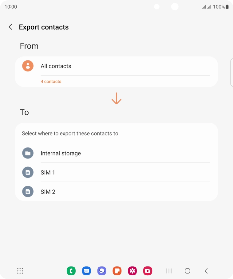Press the required SIM.