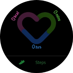 Press the pedometer icon.