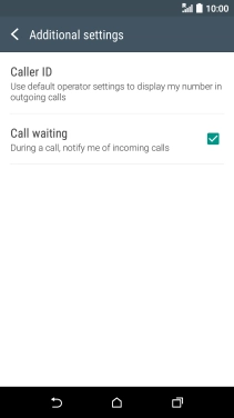 Press Call waiting to turn the function on or off.