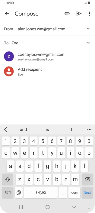 Press the required contact.