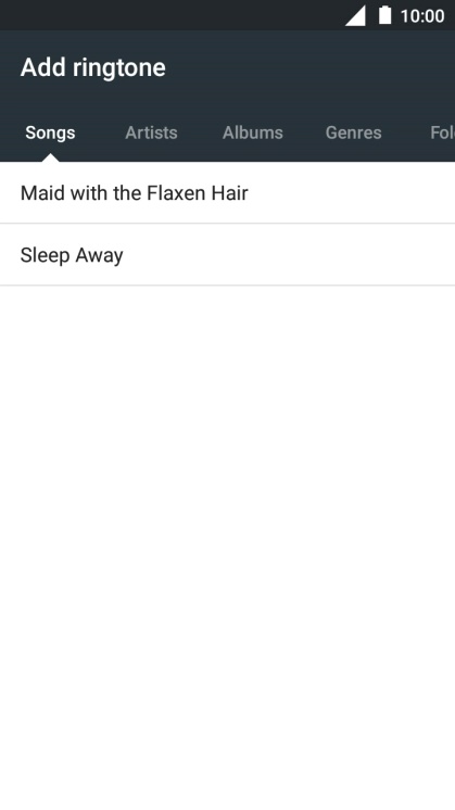 Press the required ring tones to hear them.