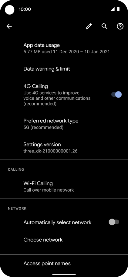 Press the indicator next to 