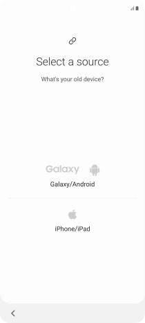 Press the required setting and follow the instructions on the screen to transfer the content from another phone.