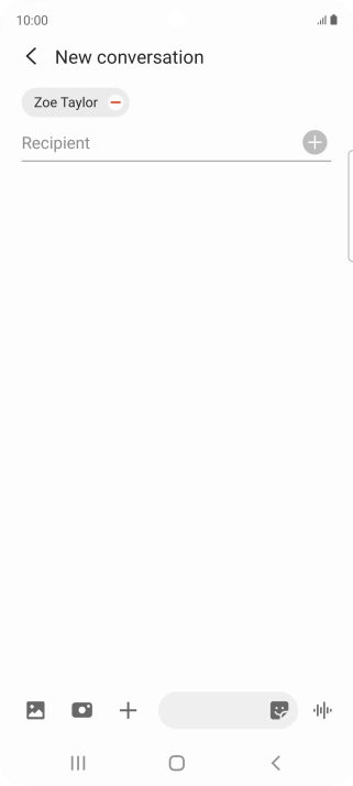 Press the text input field and write the text for your picture message.