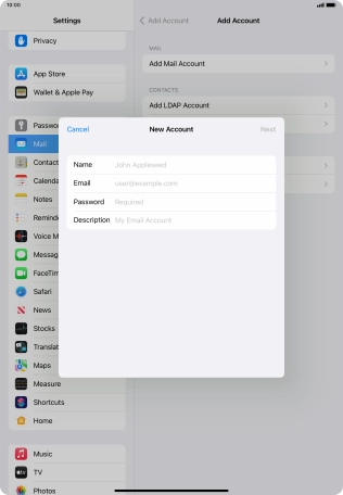 Press Name and key in the required sender name.