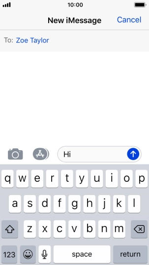 Press the send icon.