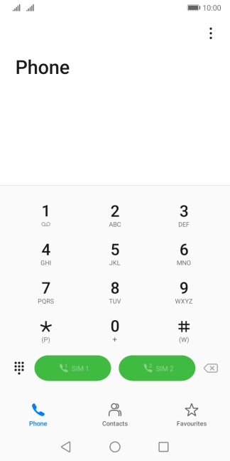 Press the menu icon.