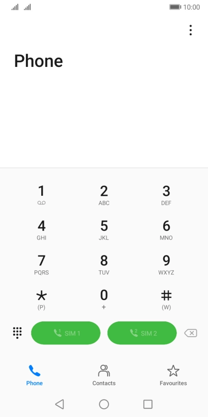 Press the menu icon.