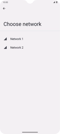 Press the required network.