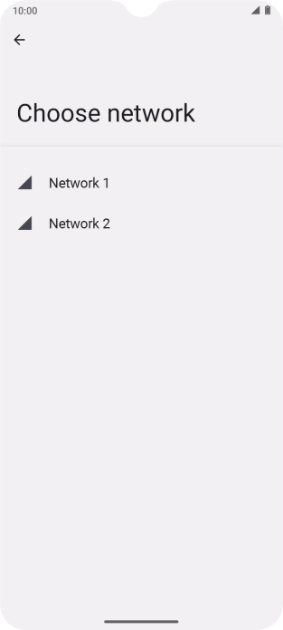 Press the required network.