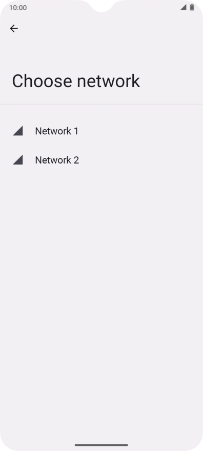 Press the required network.