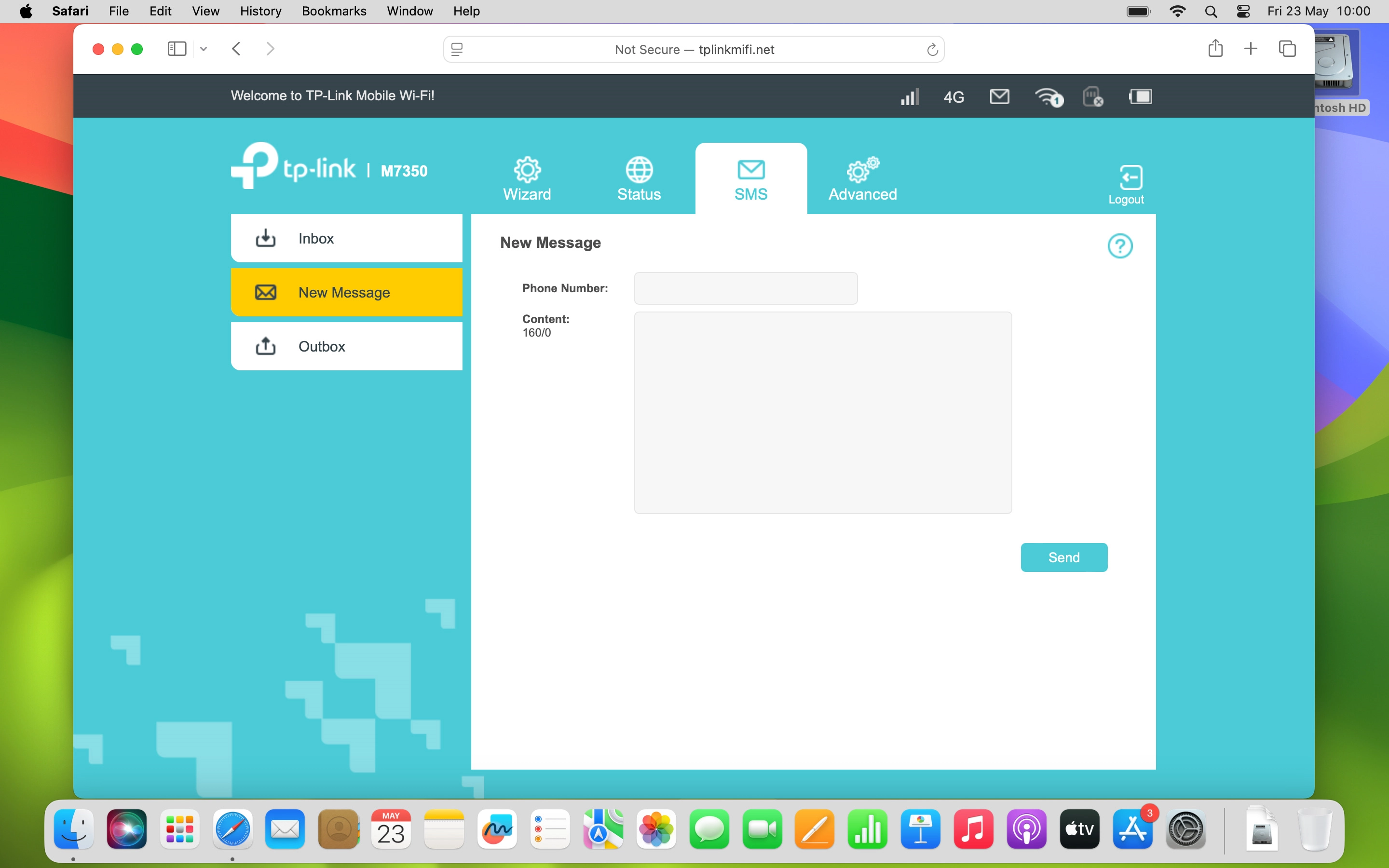 Click the field next to 