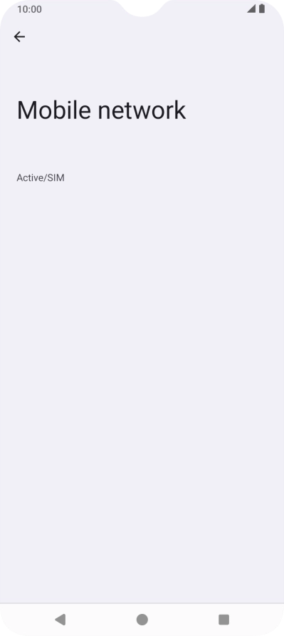 Press the name of the SIM.