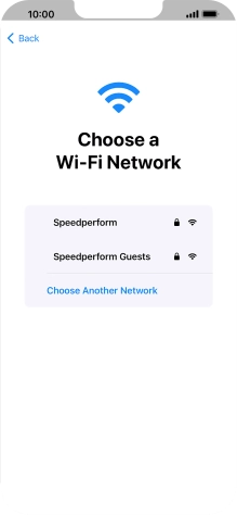 Press the required Wi-Fi network.