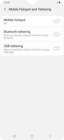 Press Mobile Hotspot.