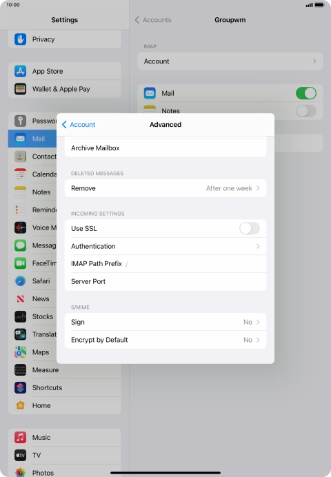 Press Authentication.