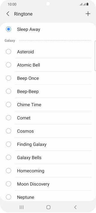Press the Home key to return to the home screen.