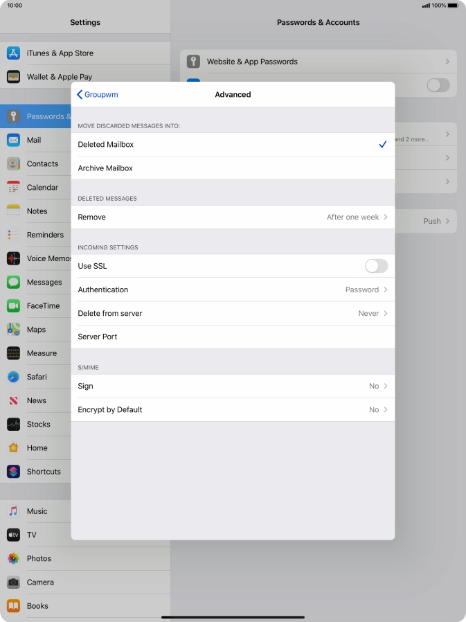 Press Authentication.