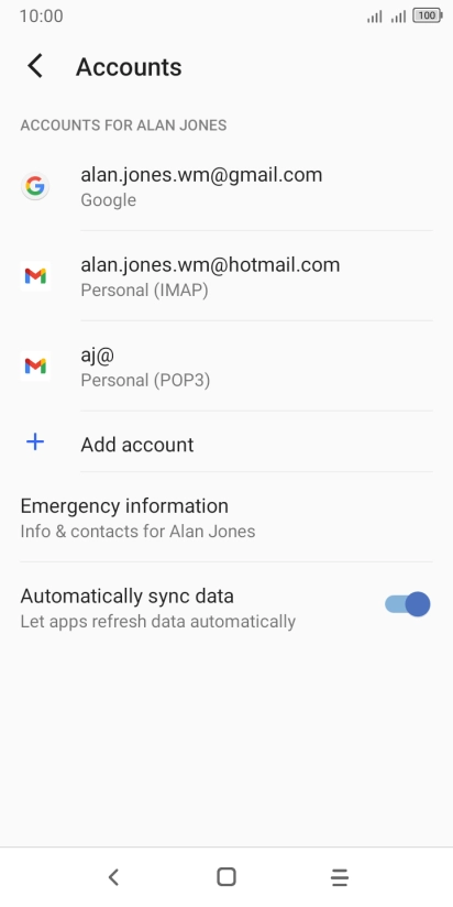 Press the indicator next to 