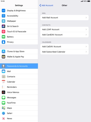 Press Add Mail Account.