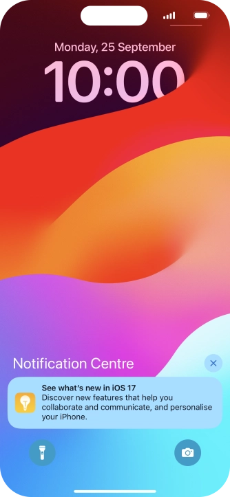 Press the required notification and follow the instructions on the screen to use the selected function.