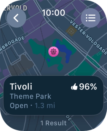 Press the required destination.
