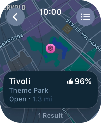 Press the required destination.