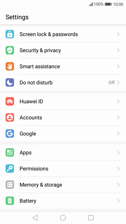 Press Security & privacy.