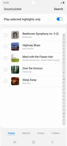 Press the required ring tones to hear them.