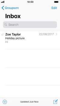 Press the new email message icon.