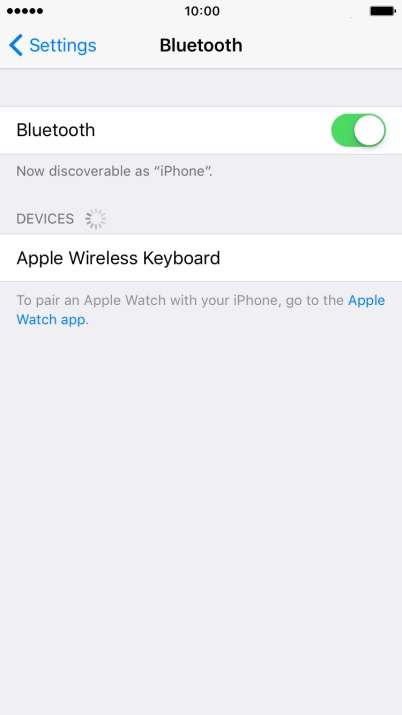 Press the required Bluetooth device and follow the instructions on the screen to pair the device with your phone.