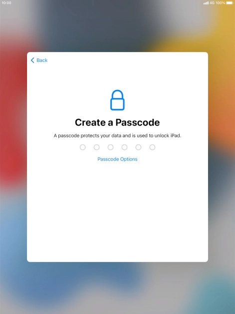 Press Passcode Options.