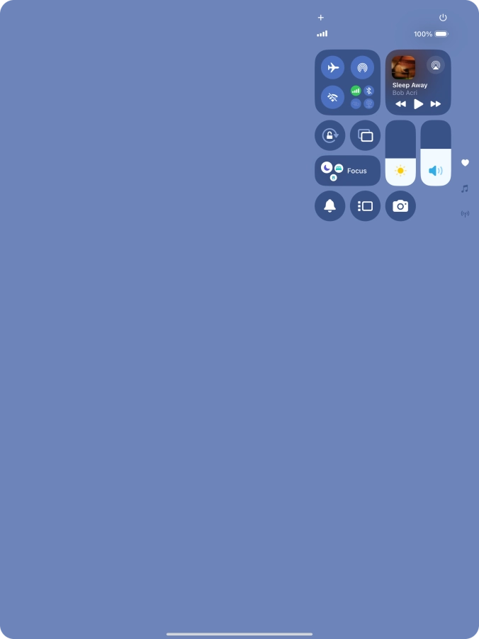 Press the flight mode icon to turn the function on or off.